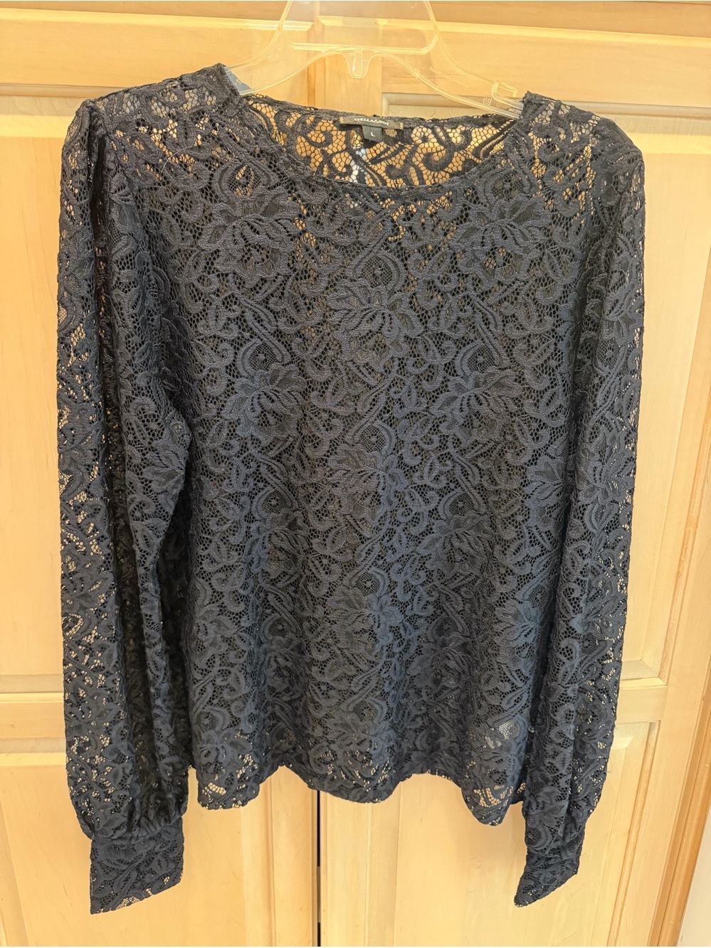 NWOT Stella & Dot Black Lace Overlay Top Sz. Lg.